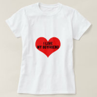 Jag Kärlek min pojkvän Friend Red Heart Trendig
