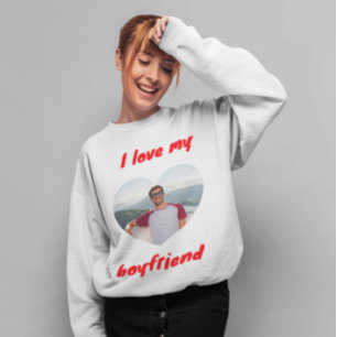 Jag kärlek min pojkvän svettskjorta t shirt