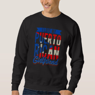 Jag Kärlek min Puerto Rican Girlkompis Girl från P Lång Ärmad Tröja