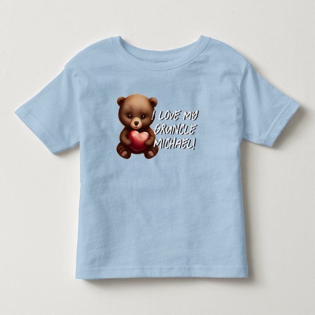 "Jag Kärlek min runcle!" Bear Unge T Shirt (Framsida)