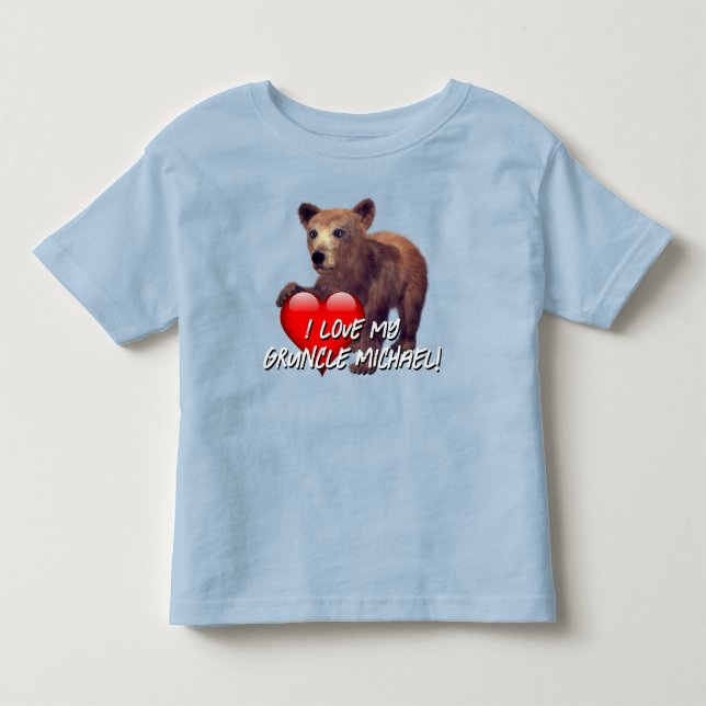 "Jag Kärlek min runcle!" Bear Unge T Shirt (Framsida)