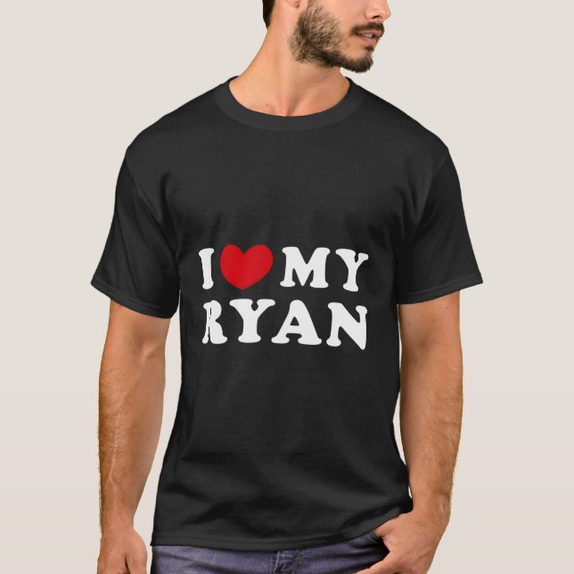 Jag Kärlek min Ryan I Han min Ryan T Shirt (Framsida)
