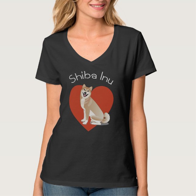 Jag kärlek min Shiba Inu! T-Shirt (Framsida)