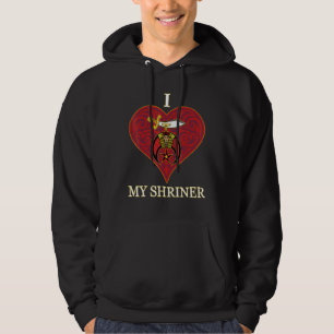 Jag Kärlek min Shriner Heart Symbol Noble Mason Th Hoodie