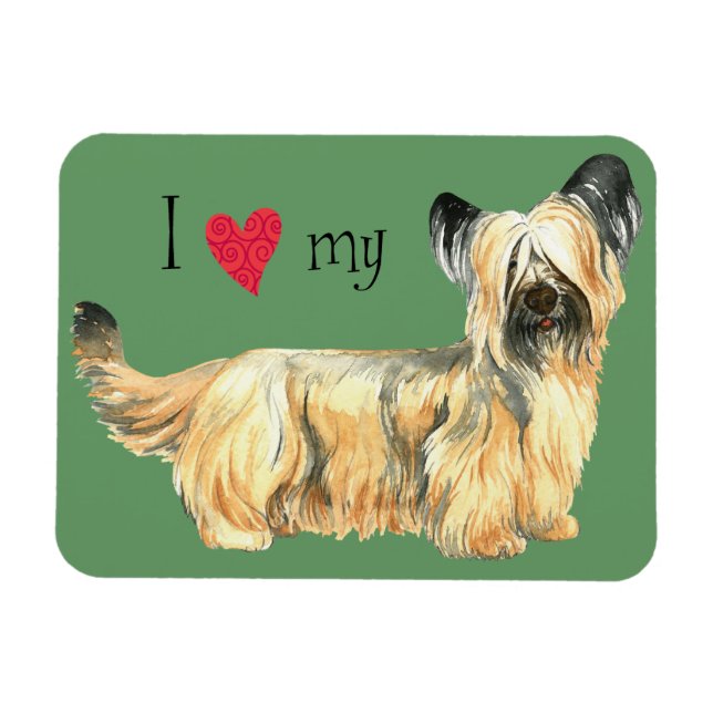 Jag Kärlek min Skye Terrier Magnet (Horisontell)