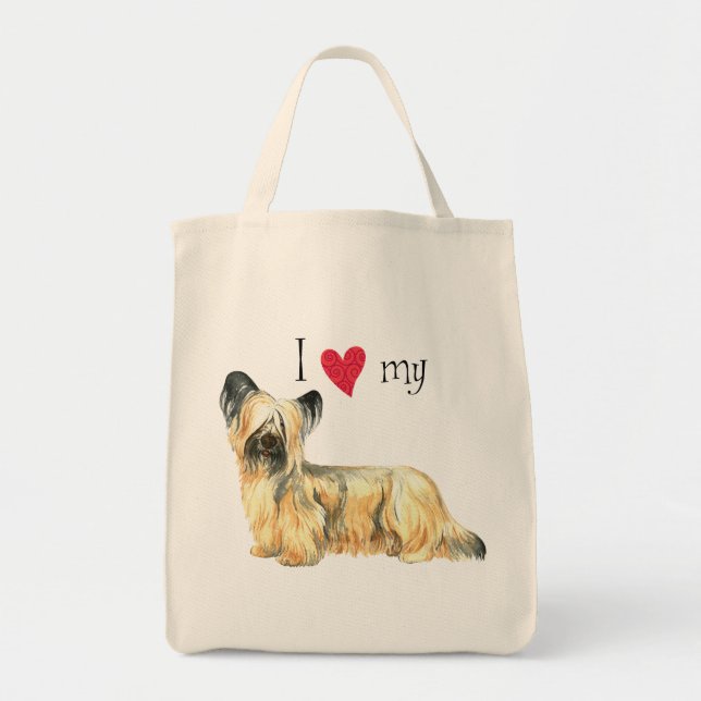 Jag Kärlek min Skye Terrier Tygkasse (Framsidan)