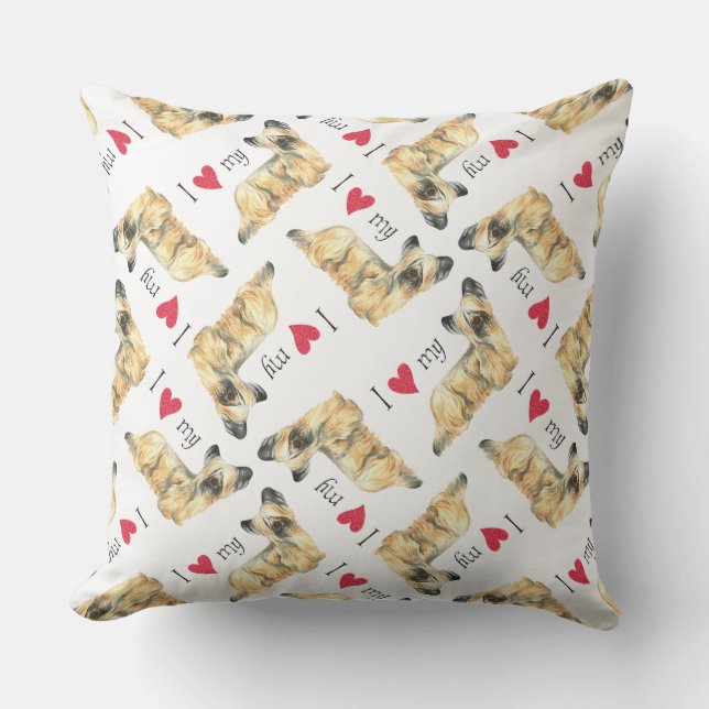 Jag Kärlek min Skye Terrier Utomhuskudde (Framsida)