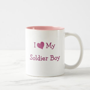 Jag Kärlek Min soldat Boy Två-Tonad Mugg