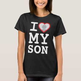 Jag kärlek min son hjärtfoto | Proud Mamma T Shirt