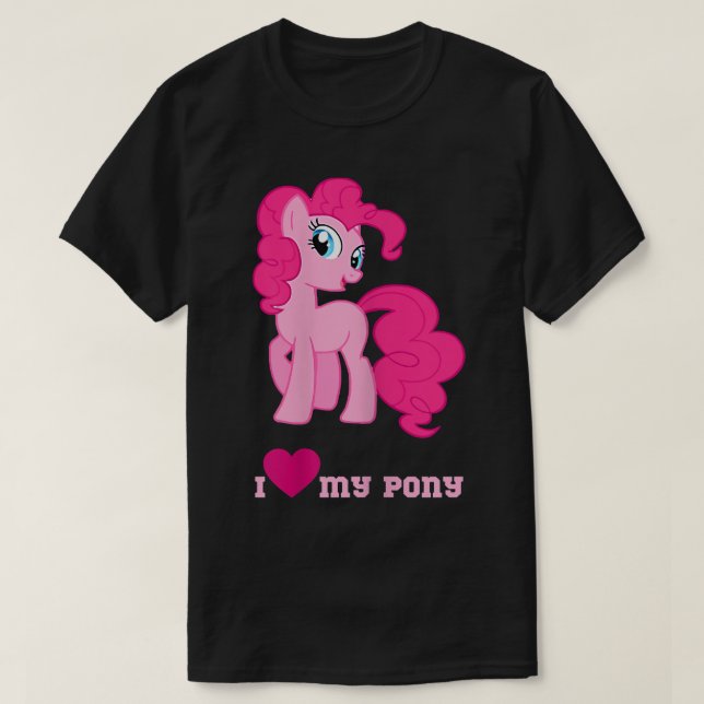 Jag kärlek, min söta lilla pony Fantasy-bäcken  T Shirt (Design framsida)