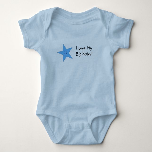 Jag Kärlek min stora syster Kids Shirt T (Framsida)