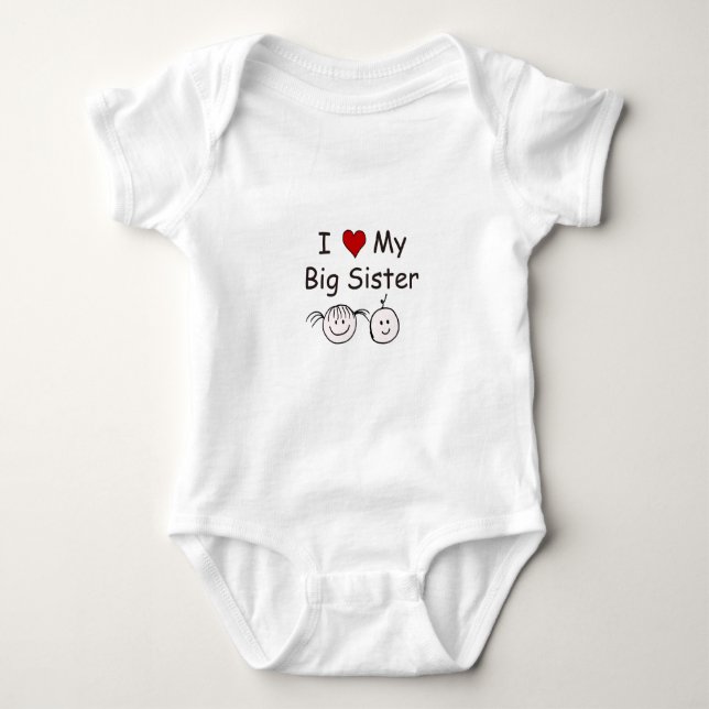 Jag Kärlek min stora syster! Tee Shirt (Framsida)