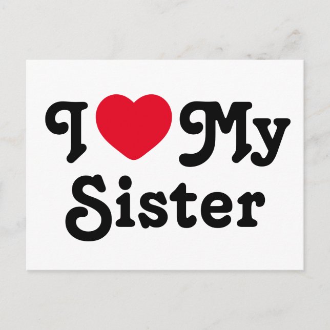 Jag kärlek min syster helg vykort (Framsida)