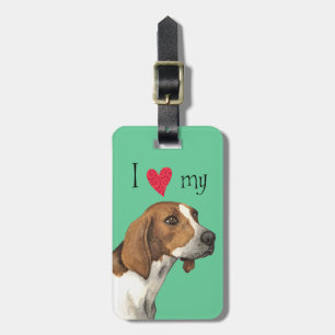 Jag Kärlek min Treeing Walker Bagagebricka