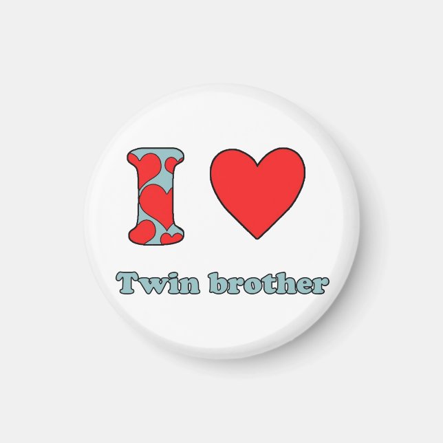 Jag kärlek min tvillingbror magnet (Framsidan)