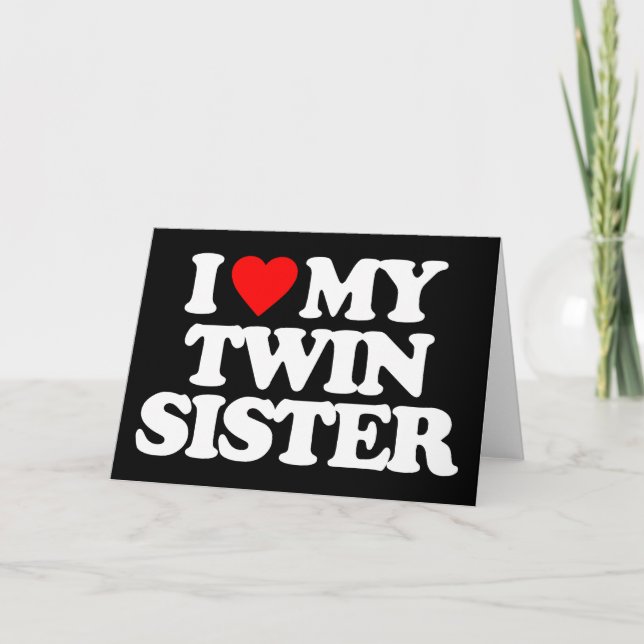 JAG KÄRLEK MIN TWIN SISTER KORT (Framsida)