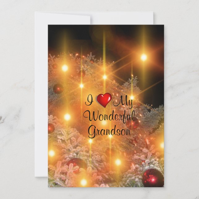 Jag Kärlek Min underbara morson Julkort (Framsida)