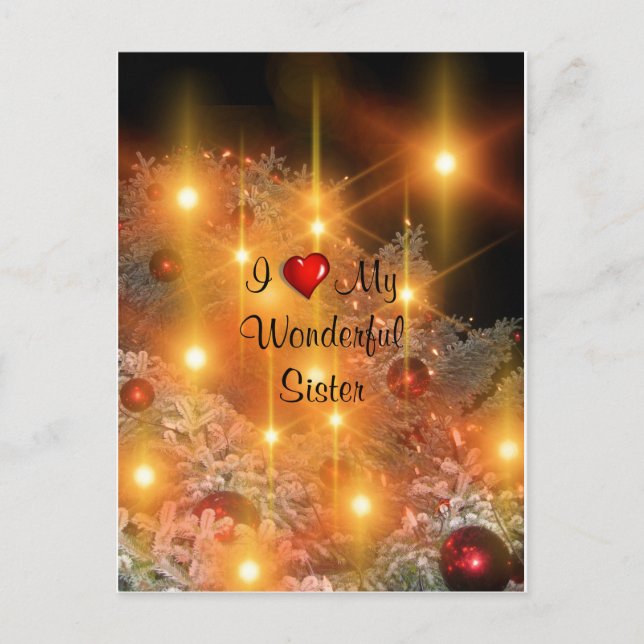 Jag Kärlek min underbara syster Helg Vykort (Framsida)