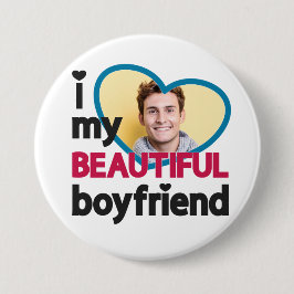 Jag kärlek min vackra anpassningsbar med pojkvän knapp