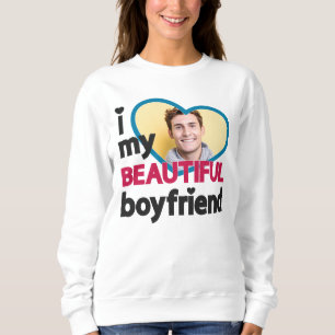 Jag kärlek min vackra anpassningsbar med pojkvän t shirt