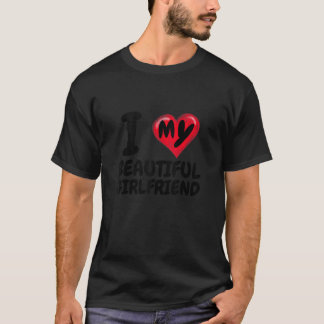 Jag Kärlek min vackra flickvän I Red Heart GF Vale T Shirt