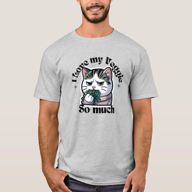 Jag Kärlek min Veggie så mycket T-Shirt (Framsida)
