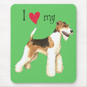Jag Kärlek min Wire Fox Terrier Musmatta