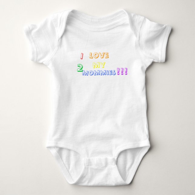 Jag kärlek mina 2 Mommies!! Tee (Framsida)