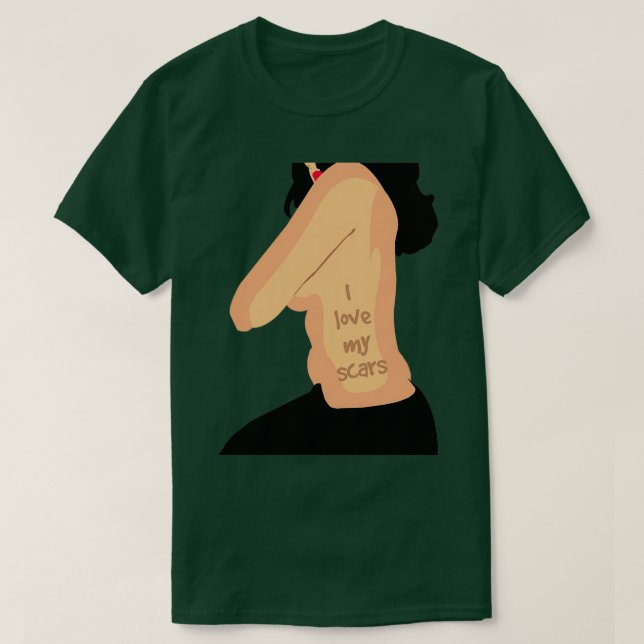 Jag kärlek mina ärr t shirt (Design framsida)