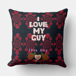 Jag kärlek mina killar hemma Decor Kudde