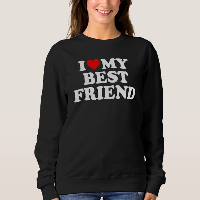 Jag Kärlek mitt bästa vän Red Heart T Shirt (Framsida)