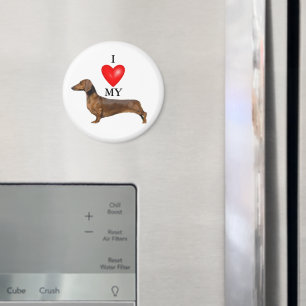 Jag Kärlek mitt Dachshund Red Heart Magnet