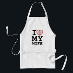 Jag Kärlek mitt hjärtefoto Förkläde<br><div class="desc">I Kärlek,  min fru Heart Photo Vuxen Apron</div>