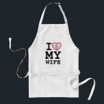 Jag Kärlek mitt hjärtefoto Förkläde<br><div class="desc">I Kärlek,  min fru Heart Photo Vuxen Apron</div>