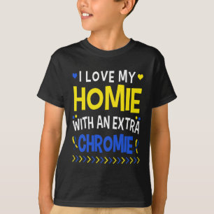 Jag Kärlek mitt homie med ett Extra-krom med Pappa T Shirt