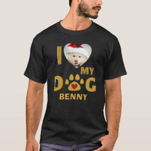 Jag Kärlek mitt Hund älskare Heart Photo Persona T Shirt