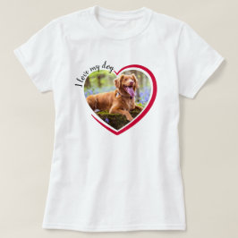 Jag Kärlek mitt Hund Heart Photo T Shirt
