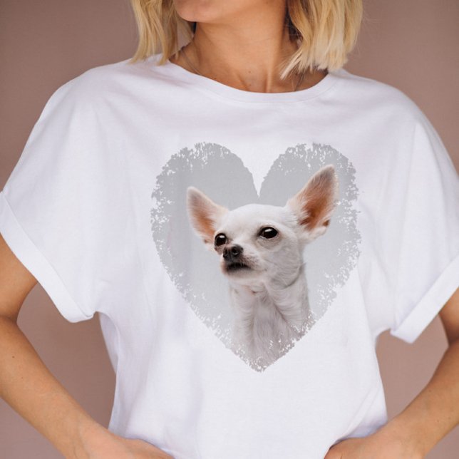 Jag Kärlek mitt Hund Heart Photo T Shirt (Skapare uppladdad)