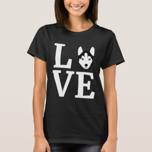 Jag Kärlek mitt husky Cute for Hundägare T Shirt