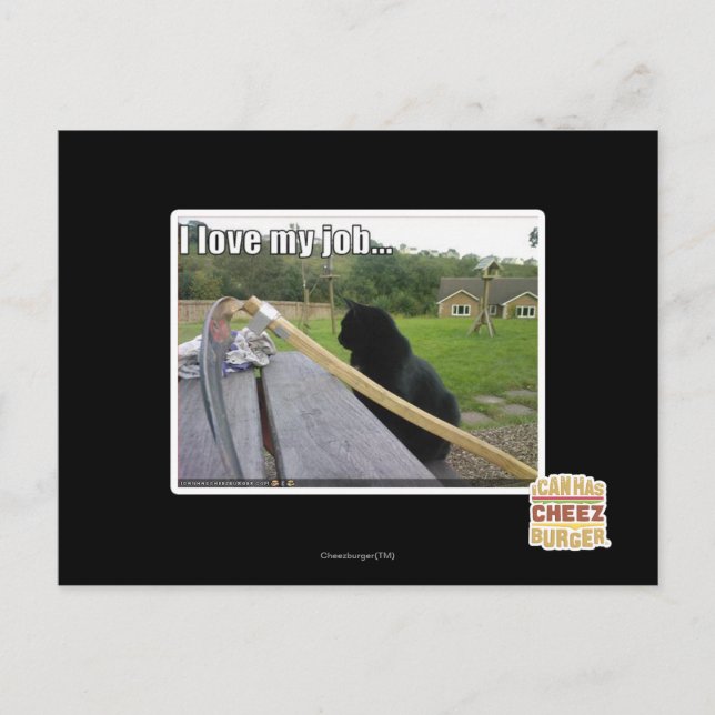 Jag kärlek mitt jobb vykort (Framsida)