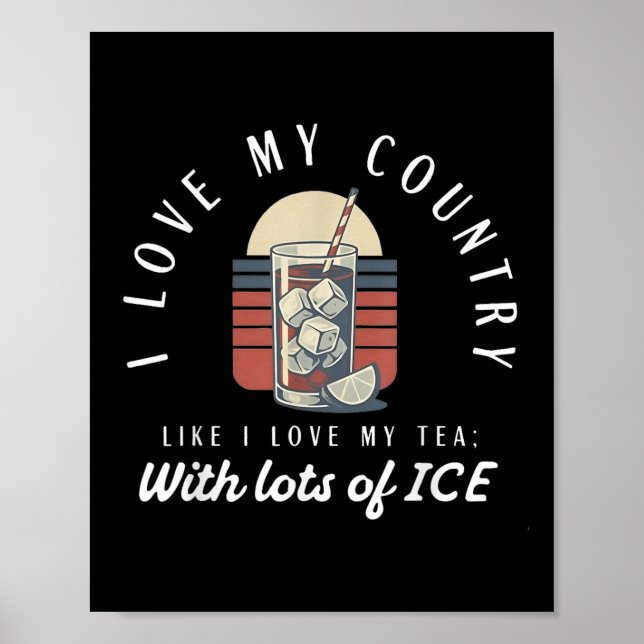 Jag Kärlek mitt Land som jag Kärlek mitt tea med m Poster (Framsidan)