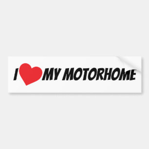 Jag Kärlek mitt motorhem Big Red Kärlek Heart Bildekal