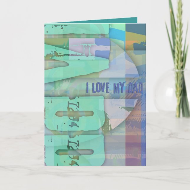 Jag kärlek mitt Pappa stänger av ett hälsningskort Kort (Framsida)