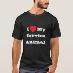 Jag ♥️ kärlek mitt servicedjur t shirt<br><div class="desc">Manar Klassisk T Shirt in Black Färg och Lettering in White Färg och avslappnad roligt mode påstående kläder tryckt med anpassade malltext fras I kärlek My Service Animal on Hats, Shirts and Pet Products by TheFabricSeal print on demand shop på Zazzle.com #ZazzleMade https://www.zazzle.com/store/thefabricseal Comfortable, avslappnad and lose fit, our heavyweight...</div>