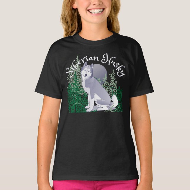 Jag kärlek mitt Siberian husky! T-Shirt (Framsida)