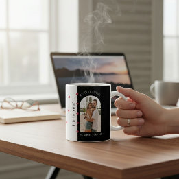 Jag kärlek! Modern snyggt valentines foto Kaffemugg