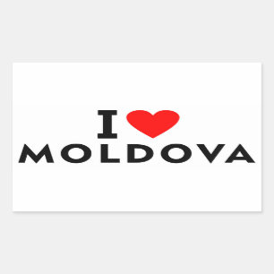 Jag kärlek Moldavien land gillar hjärtreseturism Rektangulärt Klistermärke