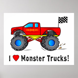 Jag Kärlek Monster Lastbilar! Poster