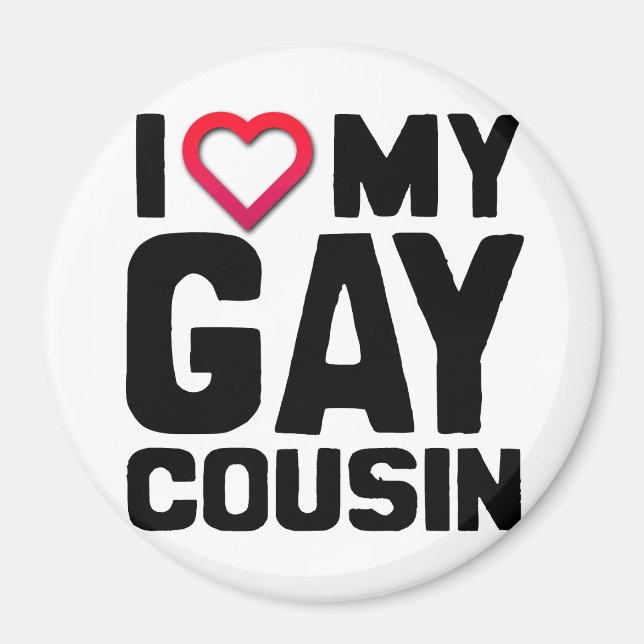 JAG KÄRLEK MY GAY COUSIN -.png Magnet (Framsidan)