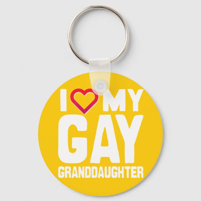 JAG KÄRLEK MY GAY GRANDDAUGHTER - -.png Nyckelring (Framsida)
